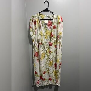 Kimchi Blue Floral Maxi Dress in Red and Yellow
